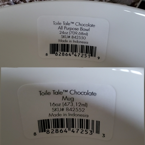 NIB Scalamandre' Lenox 4pc "Toile Tale Chocolate" 1 Place Setting Brown & White - Picture 16 of 16